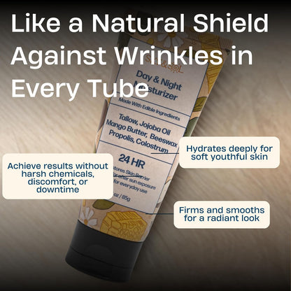 Sky and Sol Everything Cream | 100% Grass Fed Beef Tallow Moisturizer for Face and Body | Day & Night Skincare | Safe Natural Edible-Grade Ingredients | After-Sun Care | All Skin Types | 3 oz